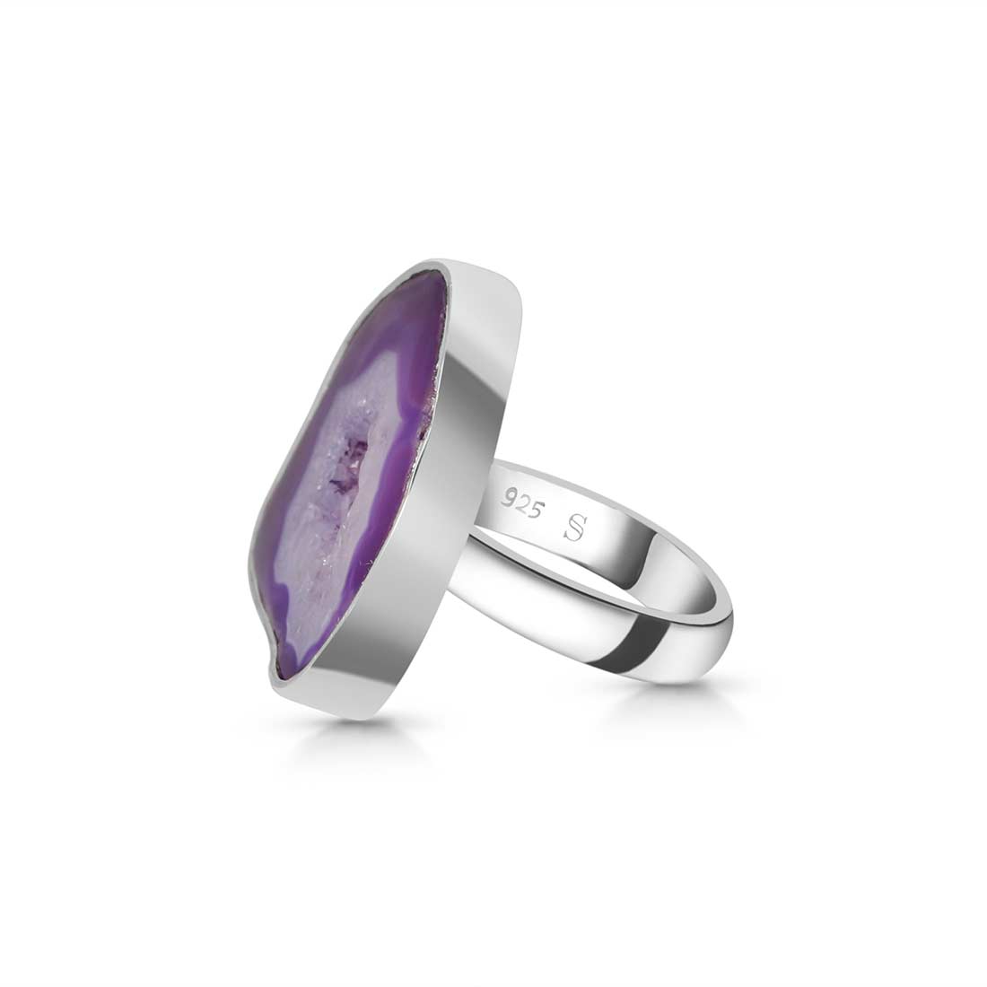Purple Agate Adjustable Ring-(APU-R-28.)